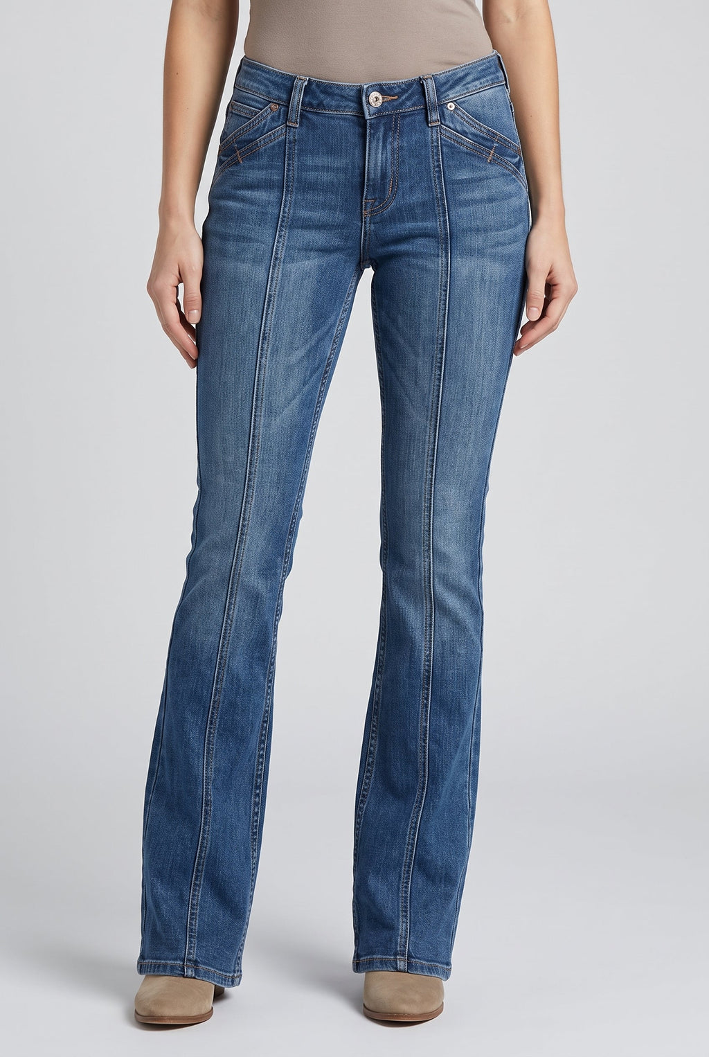 Women's Stylish Flare Jeans - Dark Blue