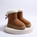 Women's Cozy Fur-Trimmed Winter Boots - Brown