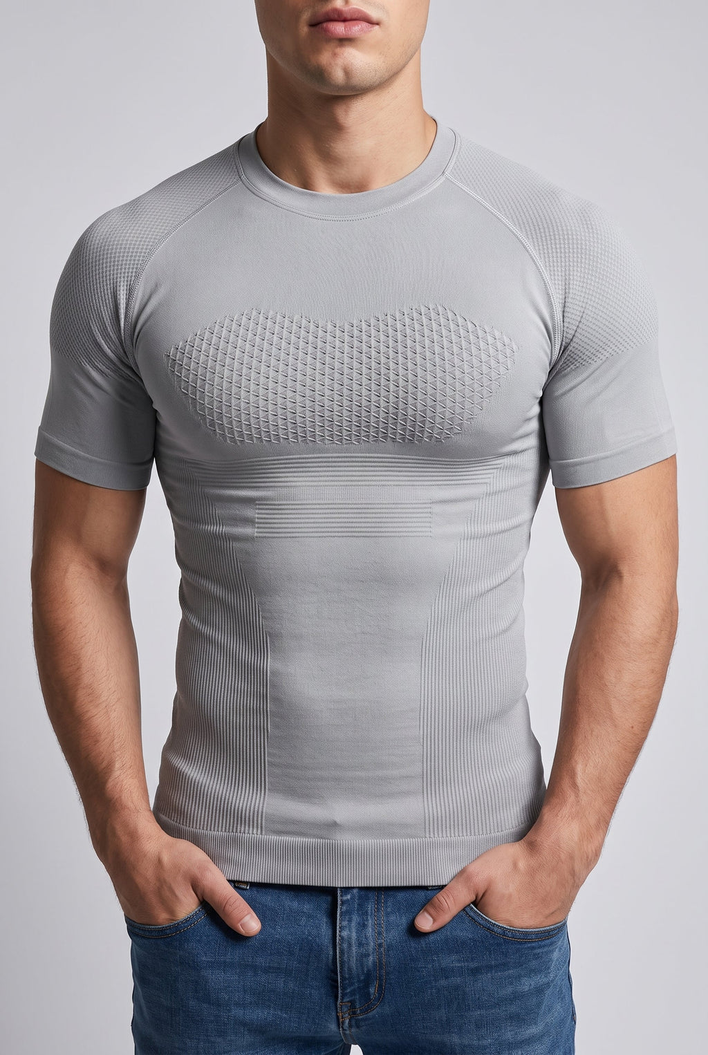 Men's Sleek Compression Shirt - Grey