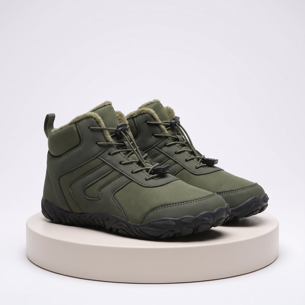 Men's Waterproof Ankle Boots with Cushioned Sole - Army Green