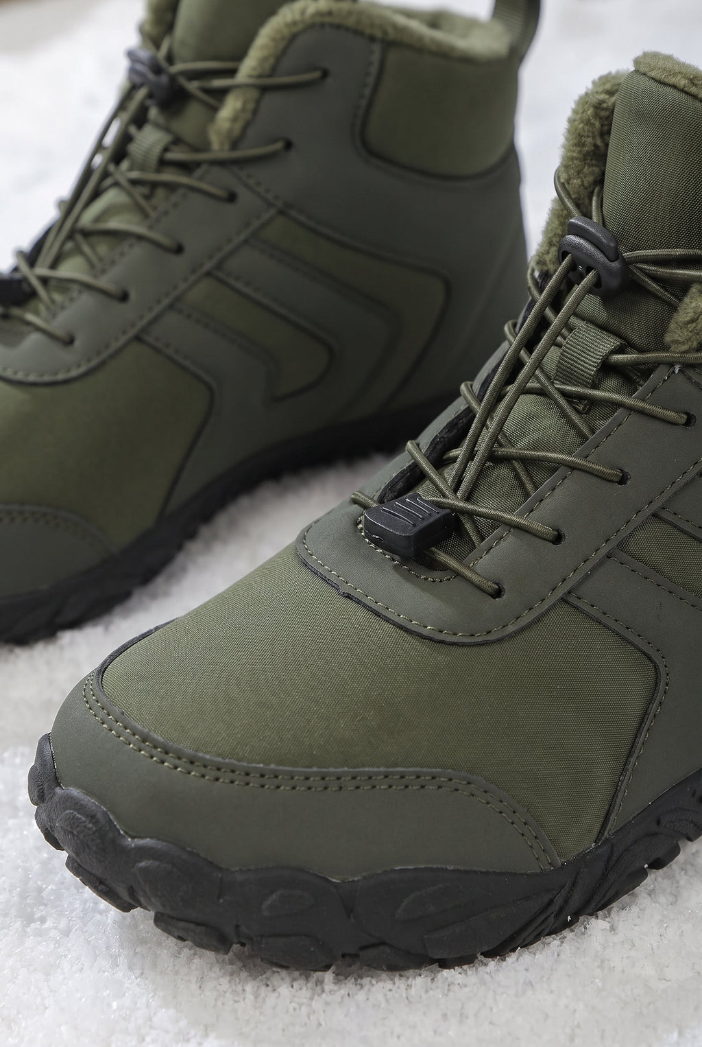Men's Waterproof Ankle Boots with Cushioned Sole - detail closeup