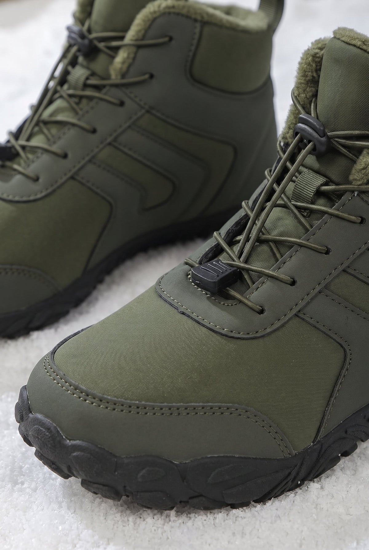 Men's Waterproof Ankle Boots with Cushioned Sole - detail closeup