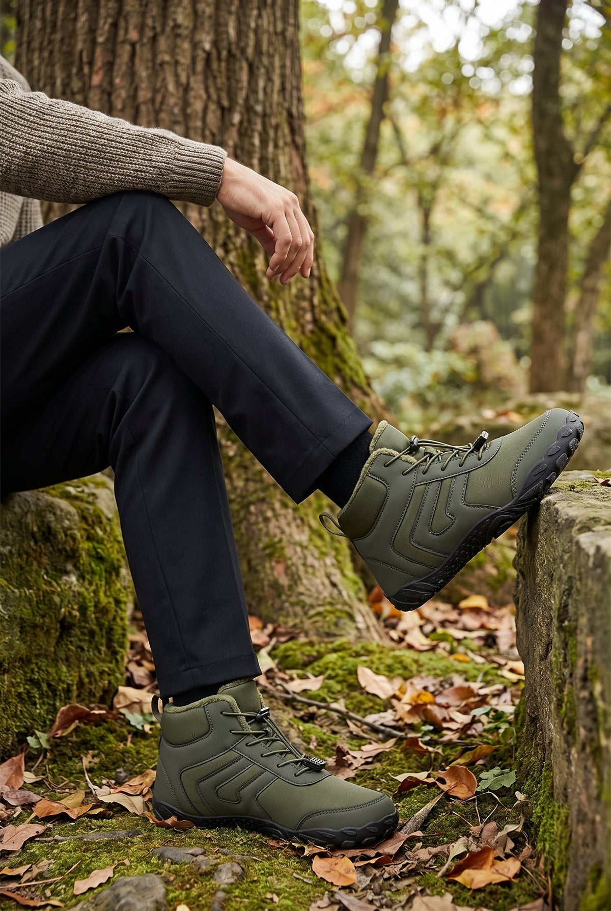 Men's Waterproof Ankle Boots with Cushioned Sole - lifestyle