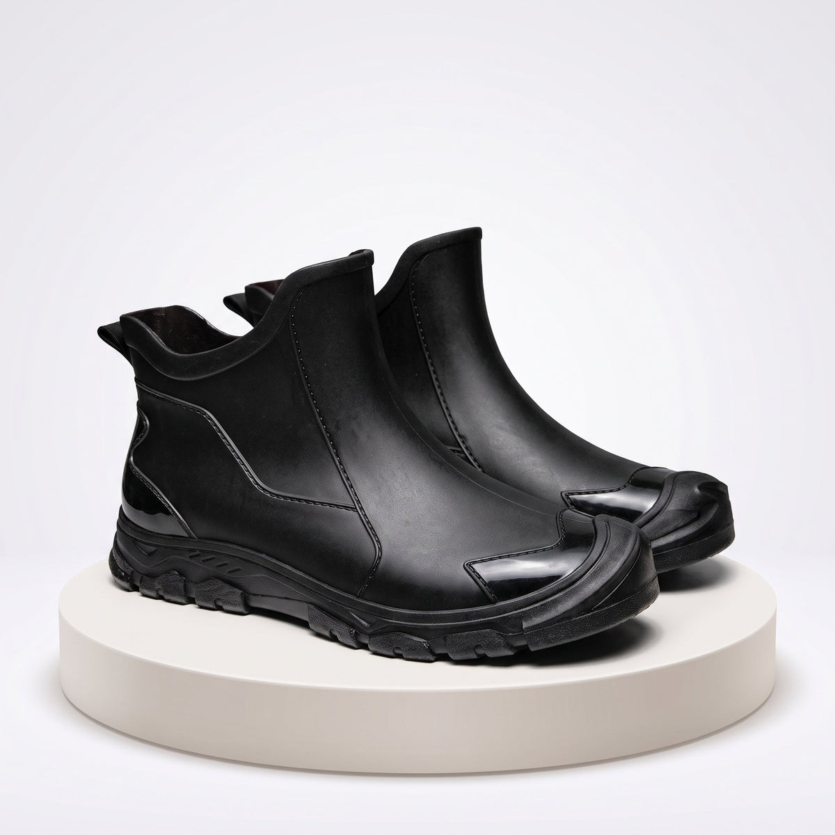 Men's Stylish Waterproof Ankle Boots - Black