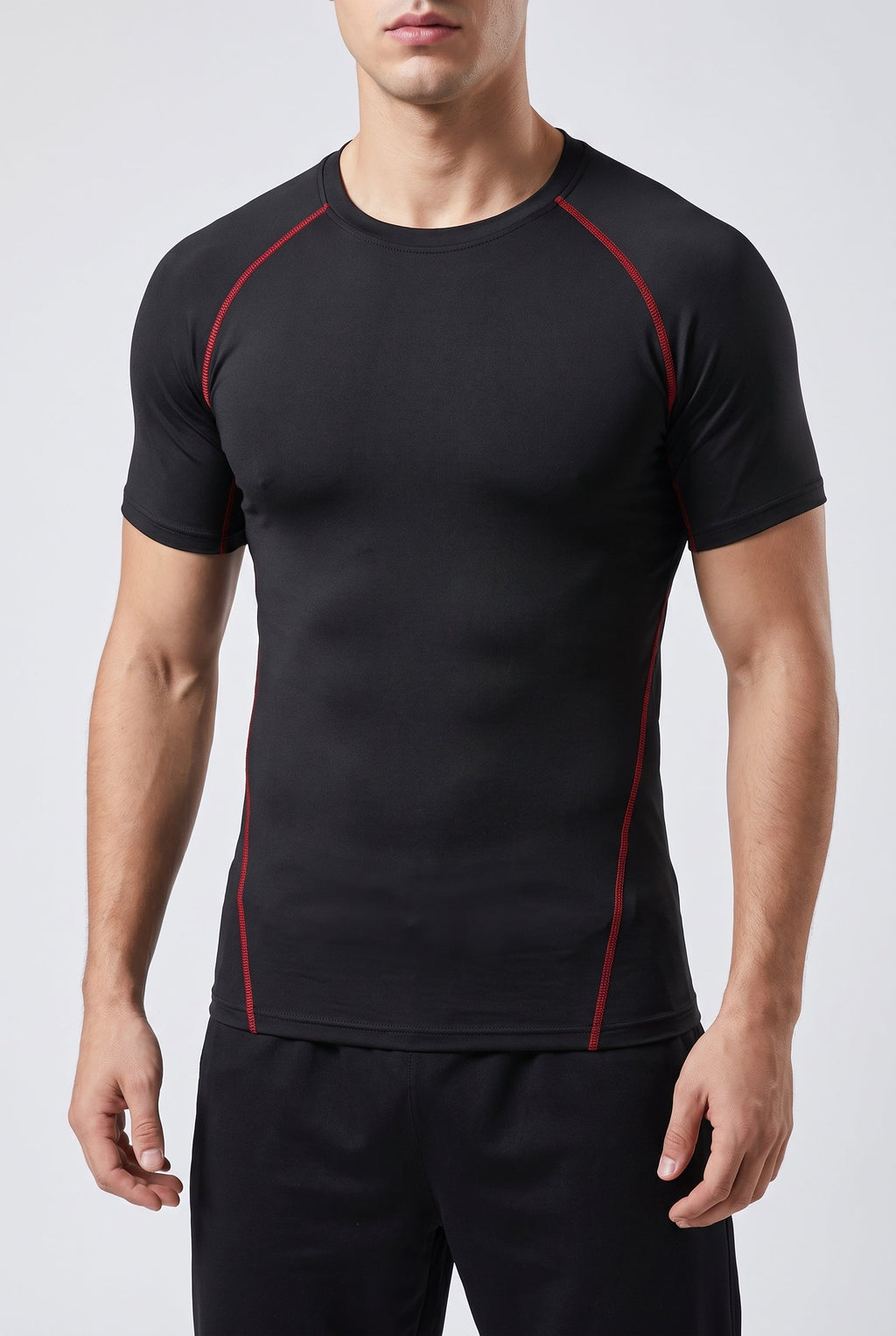 Men's Athletic Compression Shirt - Black