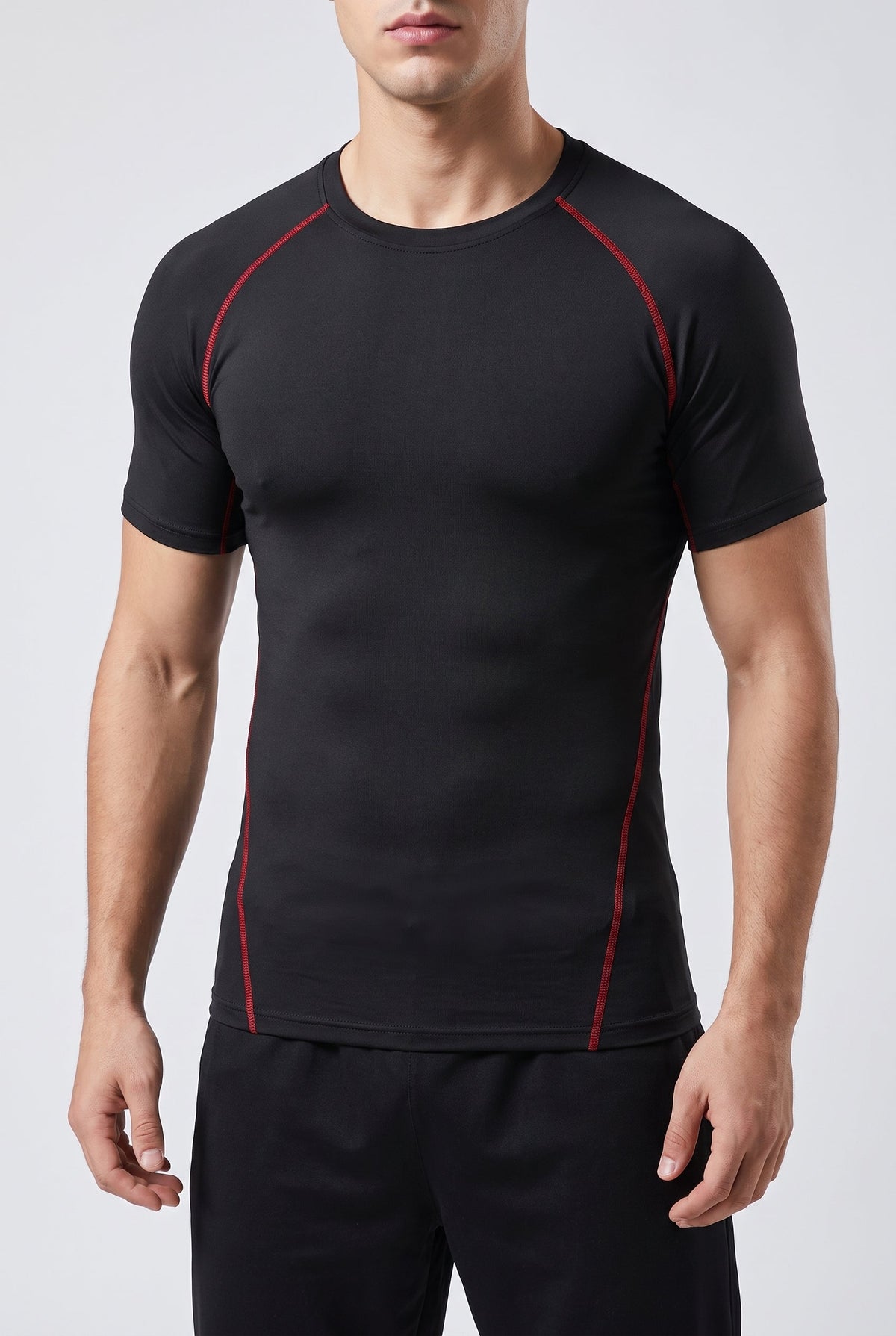 Men's Athletic Compression Shirt - Black