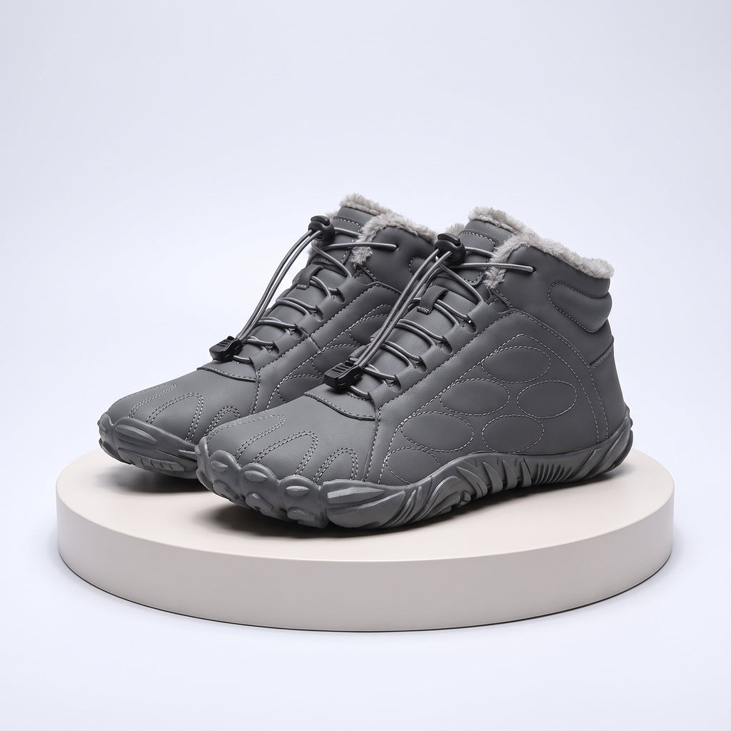 Men's Waterproof Winter Boots with Non-Slip Soles - Grey