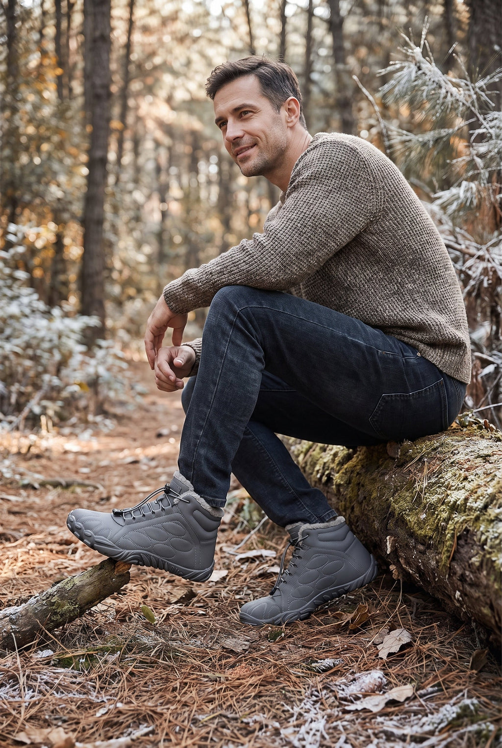 Men's Waterproof Winter Boots with Non-Slip Soles - lifestyle