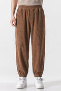 Men's Relaxed Corduroy Pants - Camel Brown